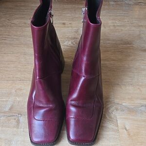 Women's Burgundy Ankle Boots